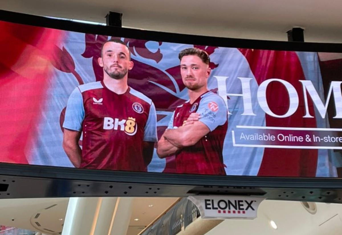 Aston Villa new home kit accidentally leaked at the Bullring