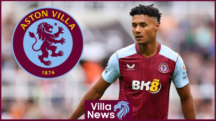 Ollie Watkins next to Aston Villa badge.