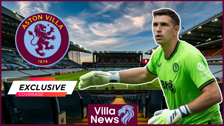 Emi Martinez Villa Park Aston Villa exclusive