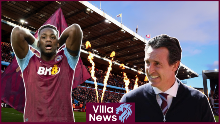 Jhon Duran and Unai Emery at Aston Villa
