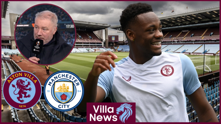 Jhon Duran, Ally McCoist, Aston Villa and Man City logo