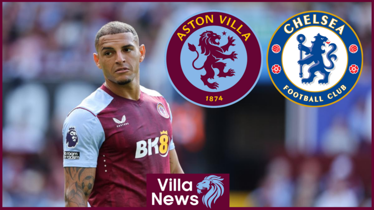 Diego Carlos, Aston Villa and Chelsea crests