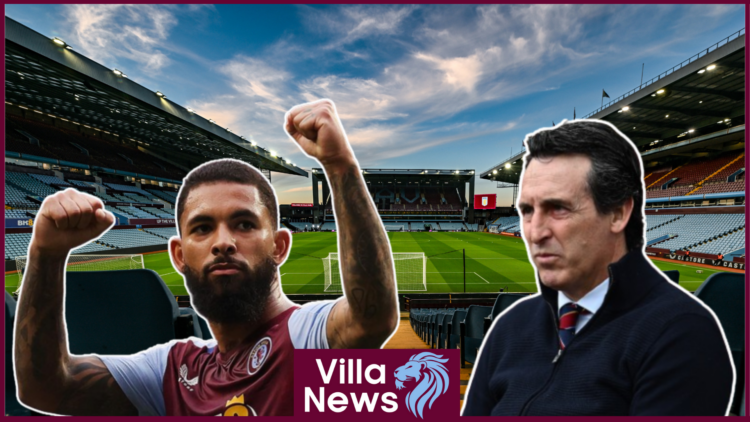 Douglas Luiz and Unai Emery at Aston Villa