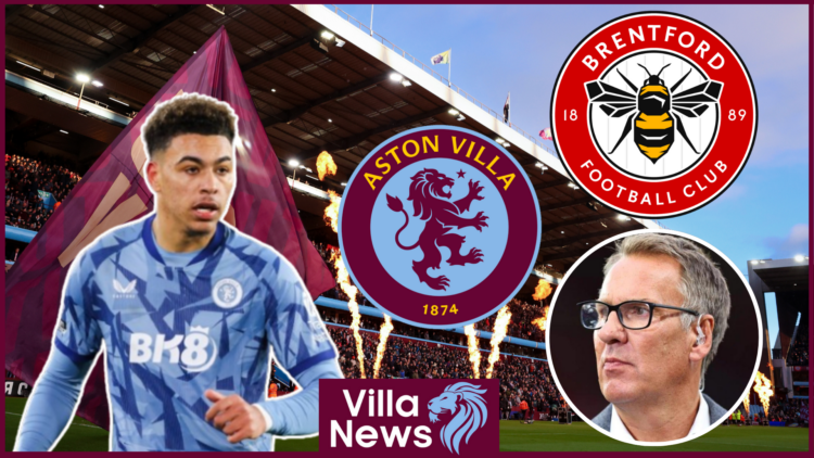 Morgan Rogers and Paul Merson in Aston Villa v Brentford