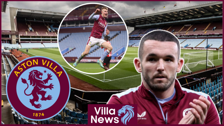 John McGinn on Rory Wilson and Aidan Borland at Aston Villa