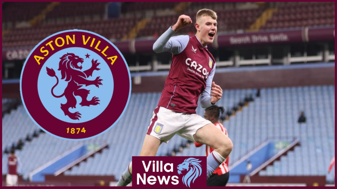 Rory Wilson with Aston Villa badge