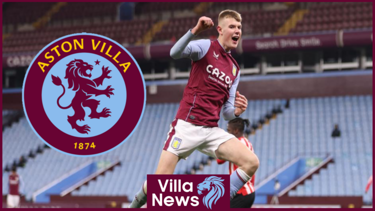 Rory Wilson with Aston Villa badge