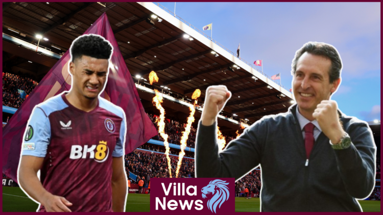 Unai Emery and Ollie Watkins at Aston Villa