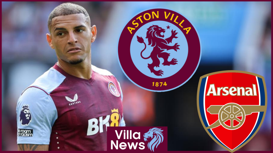 Diego Carlos, Arsenal badge, Aston Villa badge