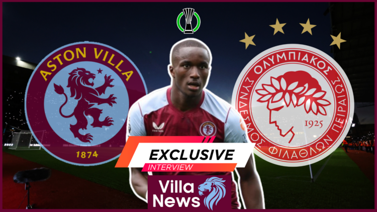 Aston Villa Olympiacos Conference Diaby exclusive