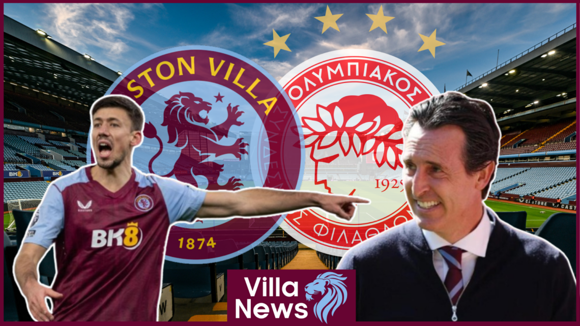 Clement Lenglet, Unai Emery, Aston Villa badge, Olympiacos badge
