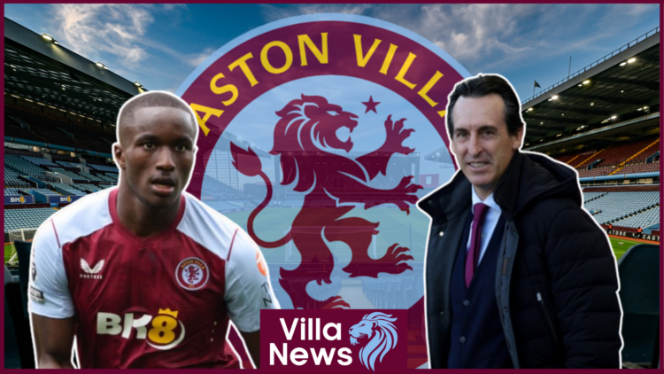 Moussa Diaby, Unai Emery, Aston Villa badge, Villa Park