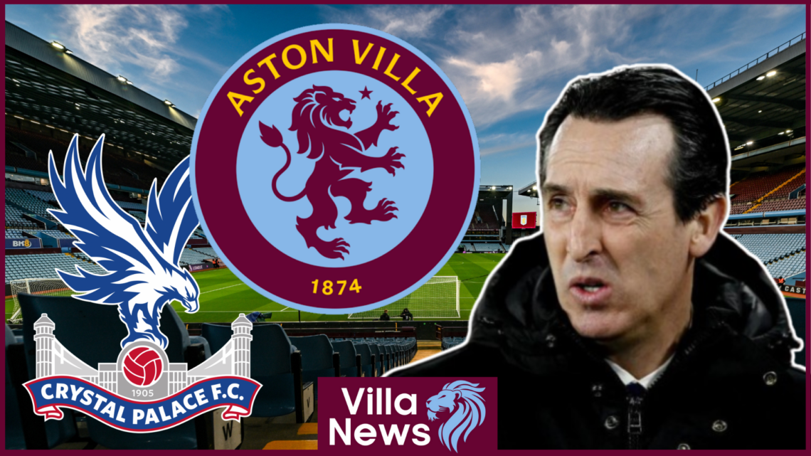 Unai Emery, Aston Villa badge, Crystal Palace badge