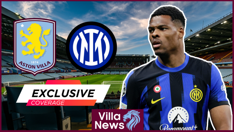 Denzel Dumfries Aston Villa Inter Milan Villa Park