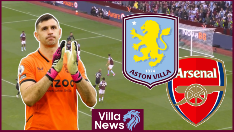 Emiliano Martinez, Aston Villa badge, Arsenal badge