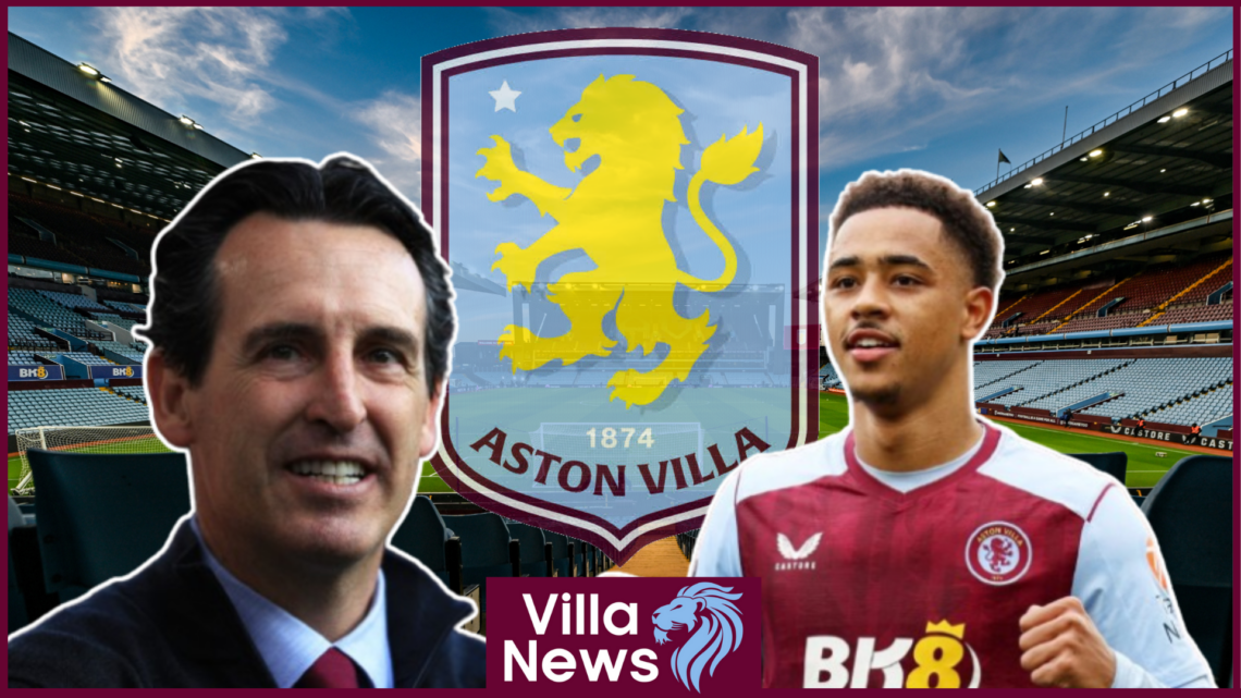 Jacob Ramsey, Unai Emery, Aston Villa badge