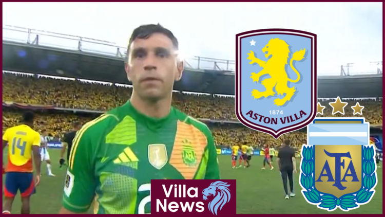 Emi Martinez, Aston Villa badge, Argentina badge