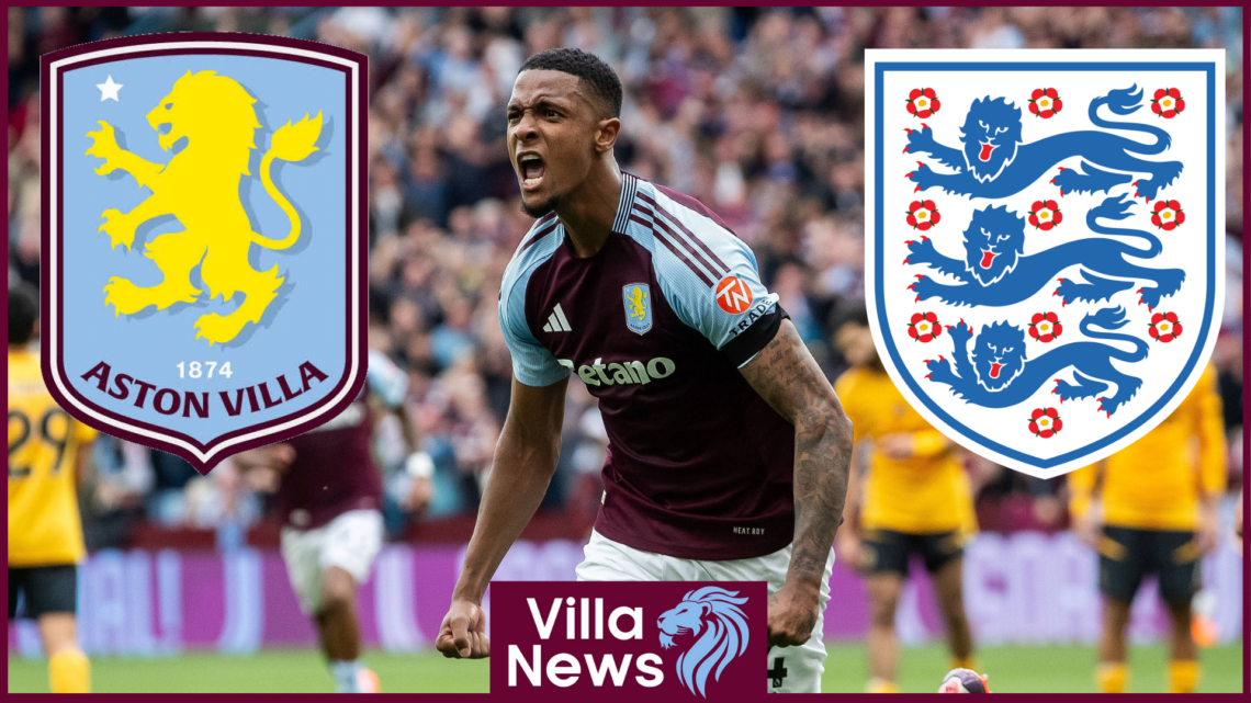 Ezri Konsa, Aston Villa badge, England badge