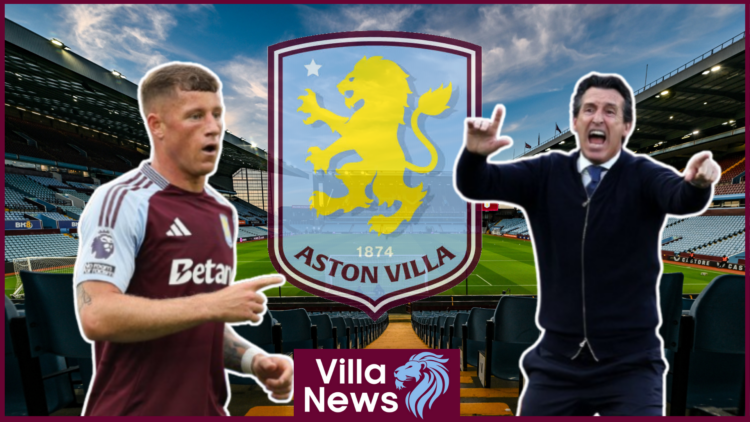Ross Barkley, Unai Emery, Aston Villa badge