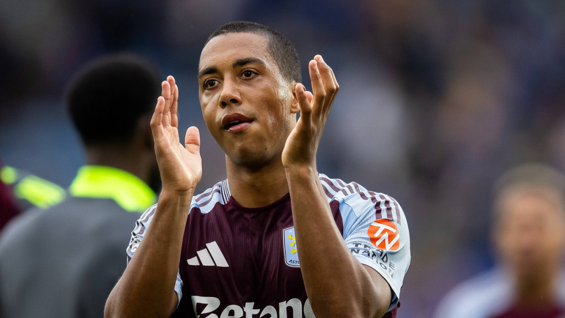 Youri Tielemans clapping Aston Villa supporters