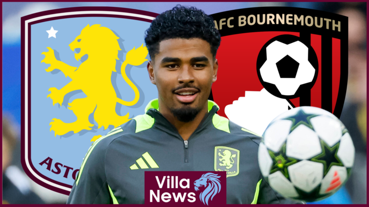 Aston Villa badge, Bournemouth badge, Ian Maatsen