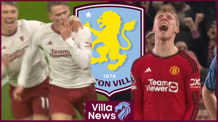 Aston Villa Manchester United Hojlund McTomminay