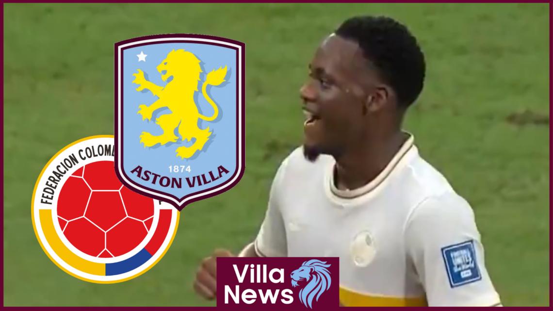 Jhon Duran, Aston Villa badge, Colombia badge