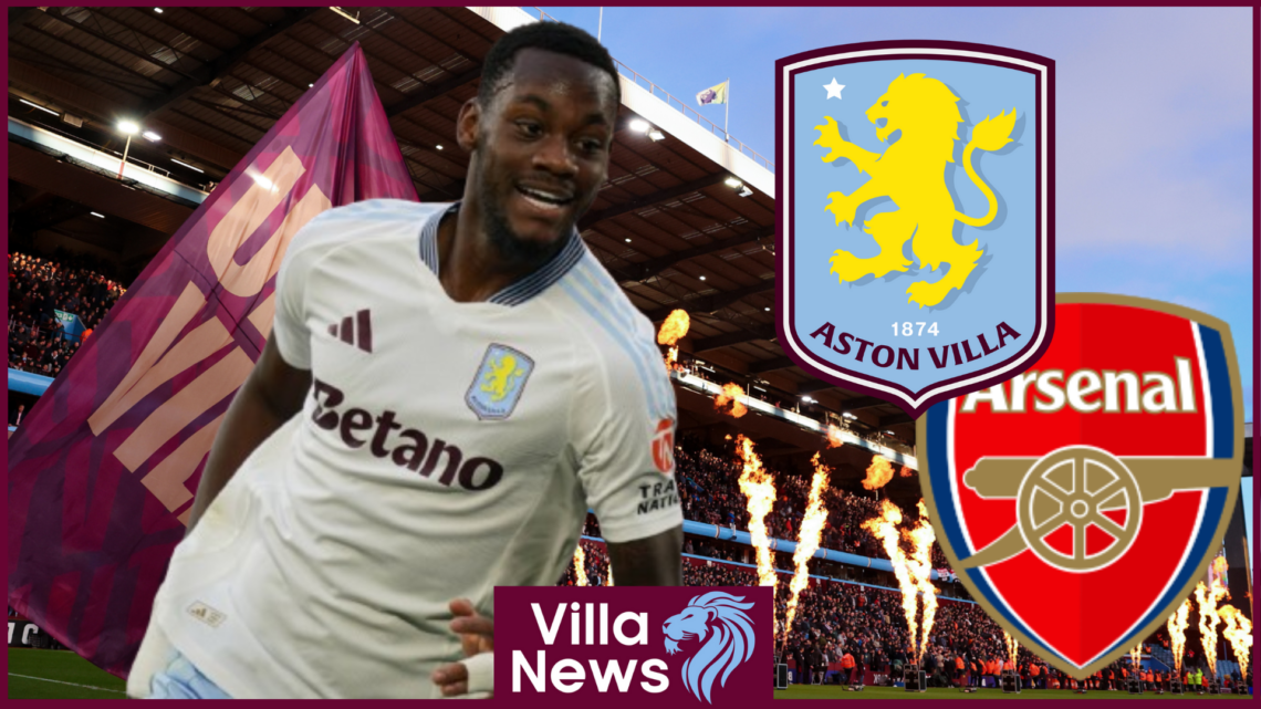 Jhon Duran, Aston Villa badge, Arsenal badge