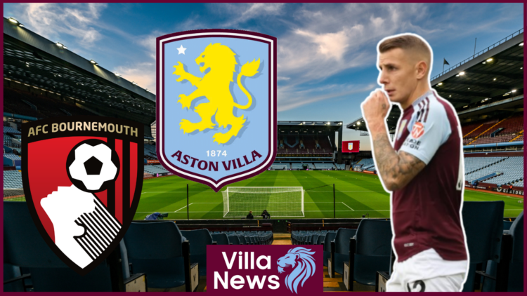 Lucas Digne, Aston Villa badge, Bournemouth badge
