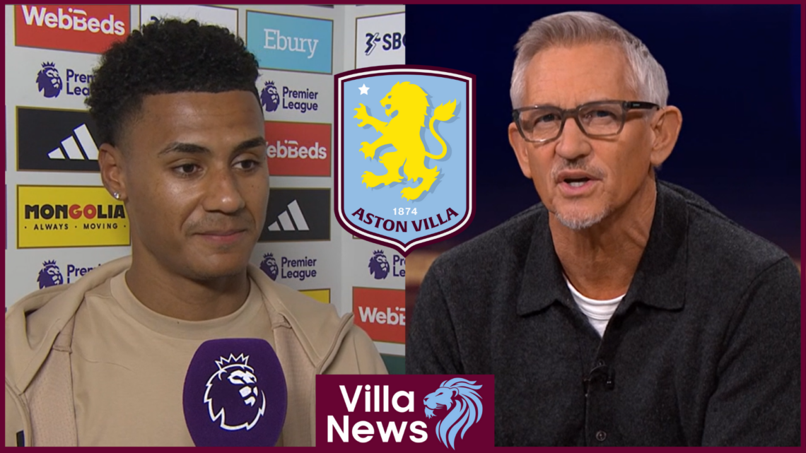 Ollie Watkins, Gary Lineker, Aston Villa badge