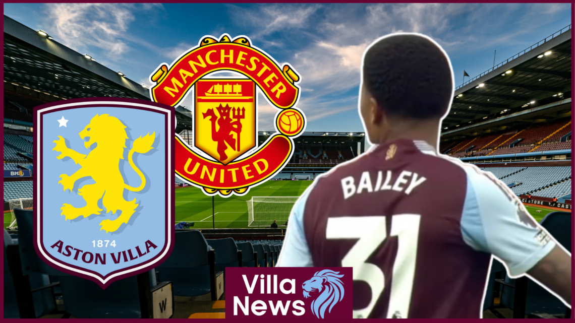 Leon Bailey Aston Villa Manchester United badges