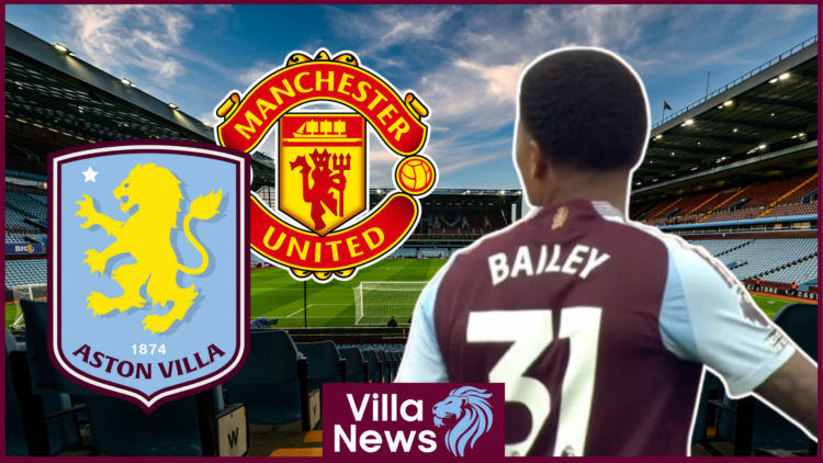Leon Bailey Aston Villa Manchester United badges