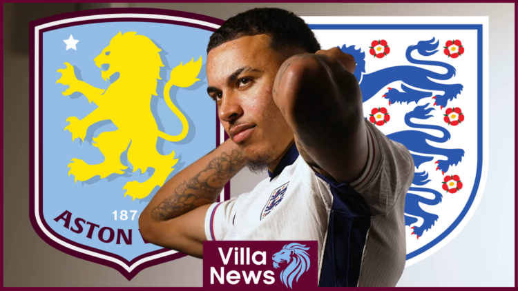 Aston Villa badge, England badge, Morgan Rogers