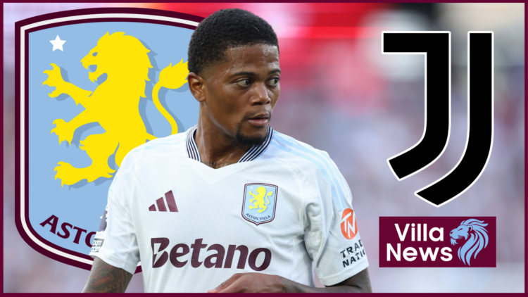 Aston Villa badge, Juventus badge, Leon Bailey