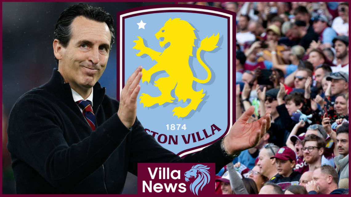 Aston Villa fans, Unai Emery, Aston Villa badge