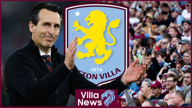 Aston Villa fans, Unai Emery, Aston Villa badge