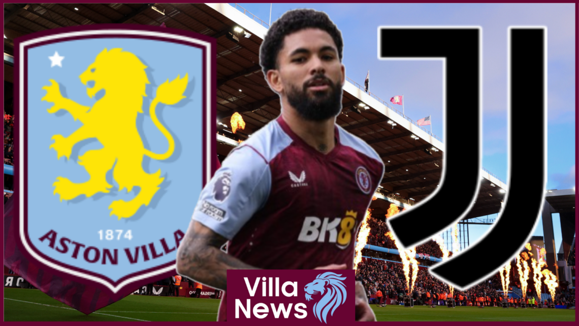 Douglas Luiz, Aston Villa badge, Juventus badge