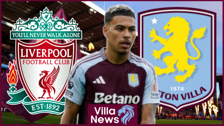 Morgan Rogers, Aston Villa badge, Liverpool badge