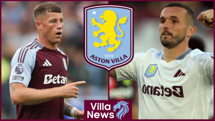 Ross Barkley, John McGinn, Aston Villa badge