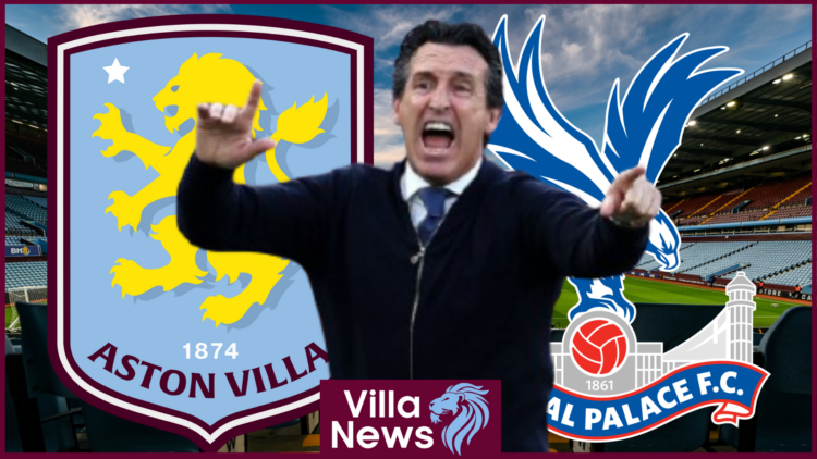 Unai Emery, Aston Villa badge, Crystal Palace badge