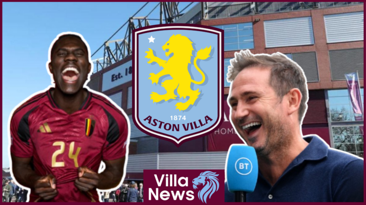 Amadou Onana Frank Lampard Aston Villa badge