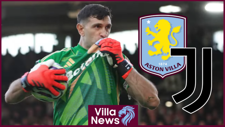 Emi Martinez Aston Villa Juventus badges