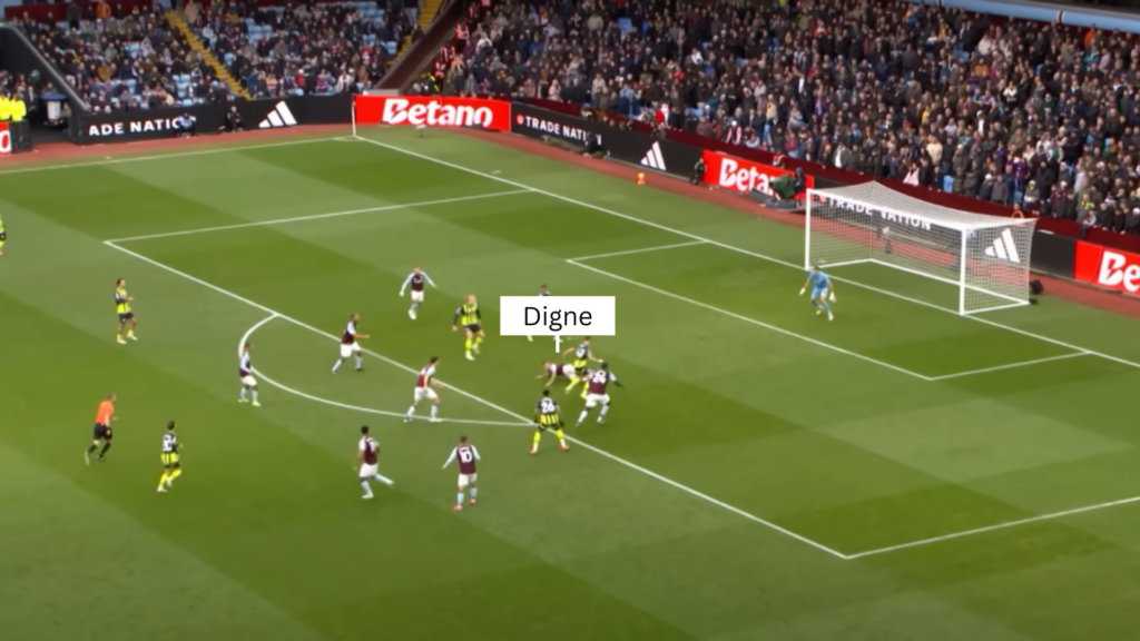 Aston Villa defender Lucas Digne v Manchester City