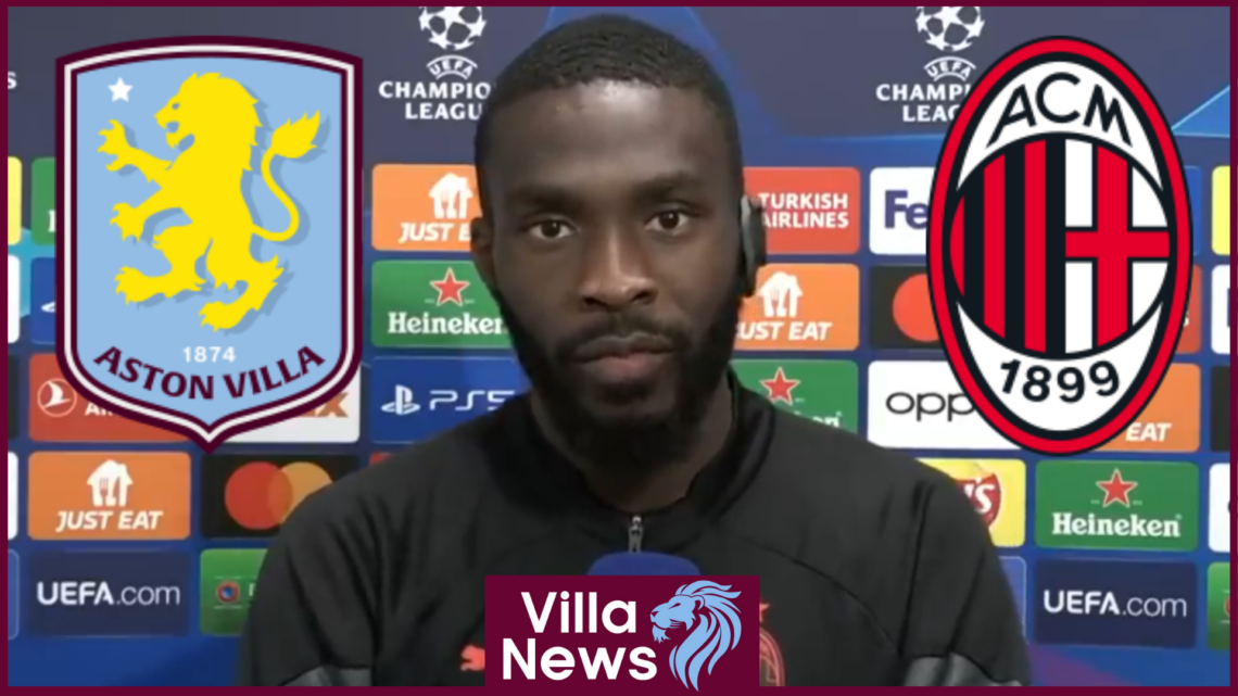 Fikayo Tomori, Aston Villa badge, AC Milan badge