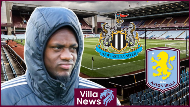 Jhon Duran, Newcastle United badge, Aston Villa badge