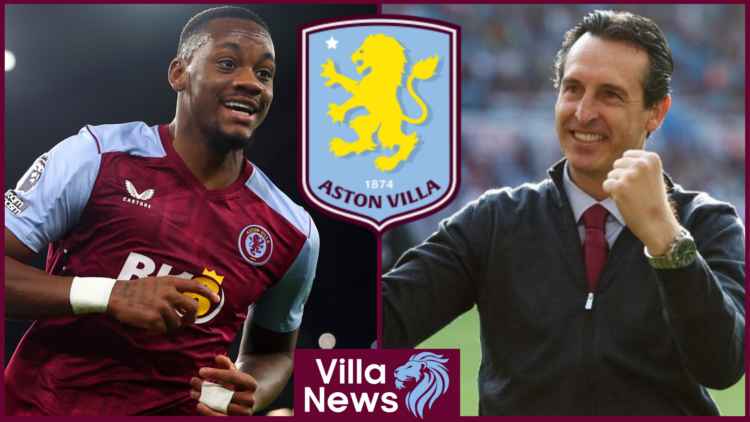 Jhon Duran, Unai Emery, Aston Villa badge
