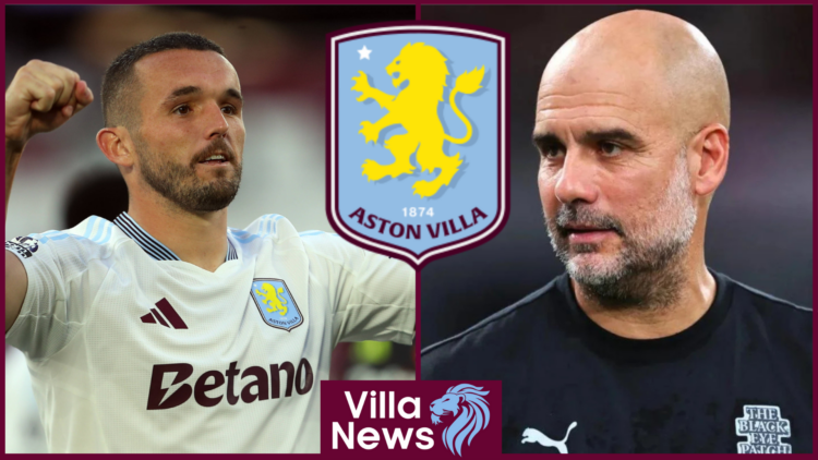 John McGinn, Pep Guardiola, Aston Villa badge