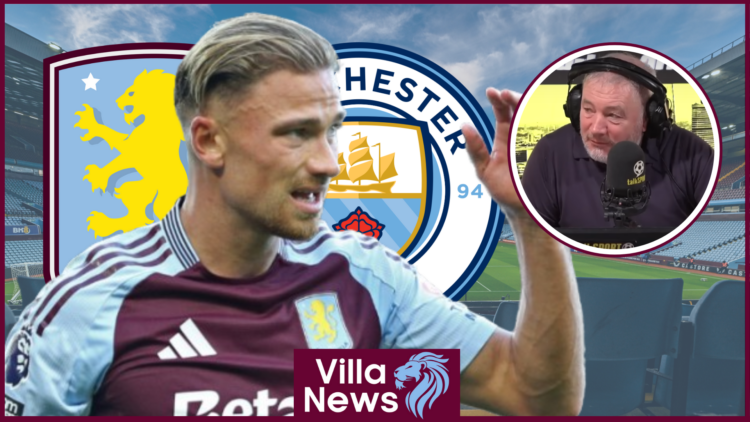Matty Cash, Ally McCoist, Aston Villa badge, Manchester City badge