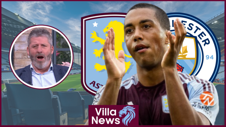Youri Tielemans, Andy Townsend, Aston Villa badge, Manchester City badge