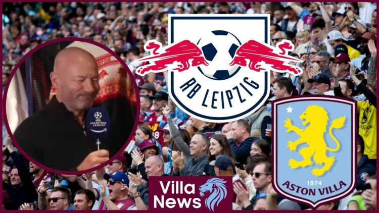 Alan Shearer, Aston Villa badge, RB Leipzig badge